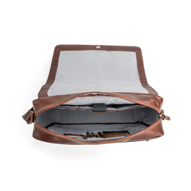 Florence pc-veske med klaff i skinn 15,6"